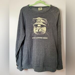 Who’s Laughing Meow Heather Blue Sweatshirt